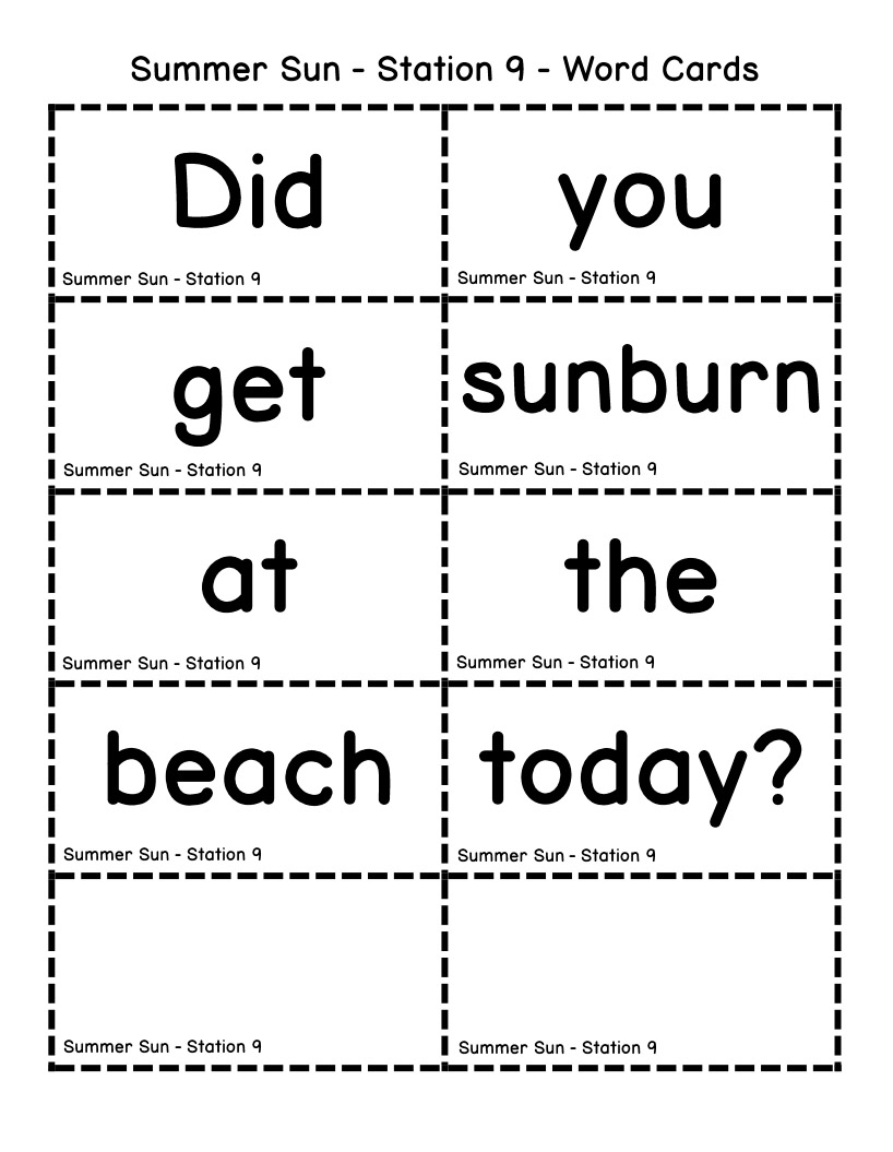 Sentences For Sun Summer Sun - Sentence Scramblers Reading Game | Made By Teachers
