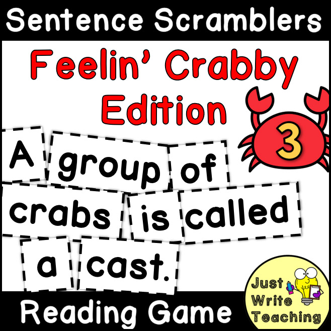 Summer Feelin' Crabby - Sentence Scramblers Reading Game