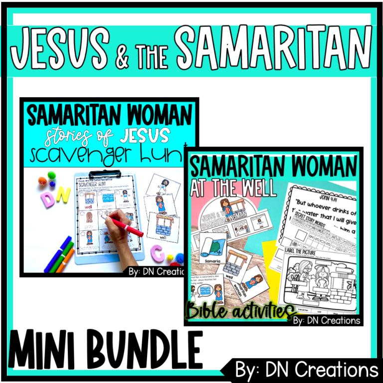 Jesus and the Samaritan Woman Activity Bundle for John 4 Bible Lesson ...