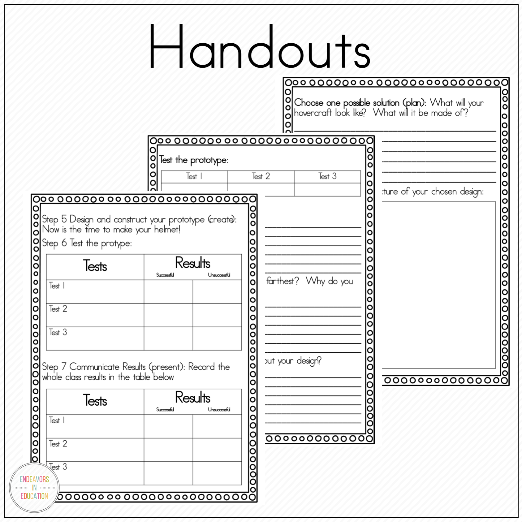 Engineering Design Process Worksheets and STEM Activities | Made By ...