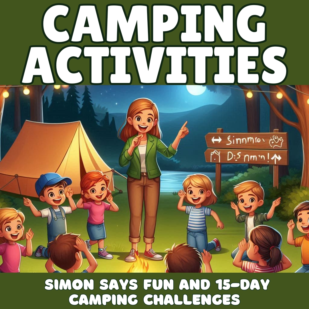 Campfire Learning Adventures: Simon Says Fun and 15-Day Camping Challenges.