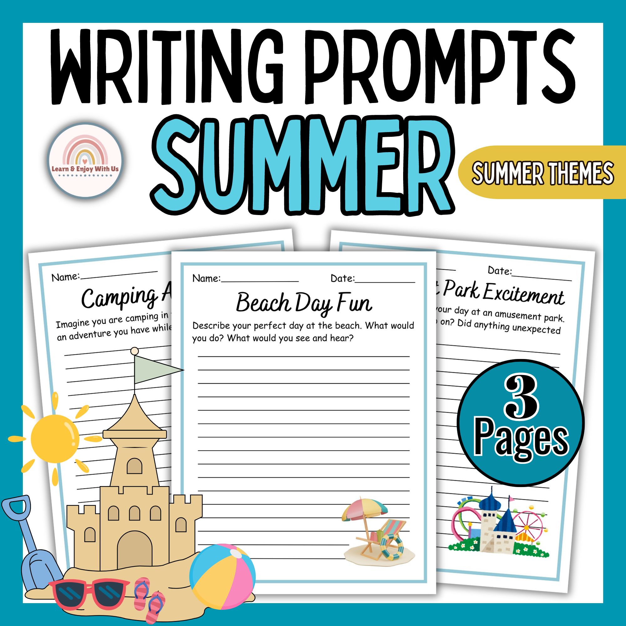 Summer Writing Prompts 4th Grade | Summer Adventure Themes