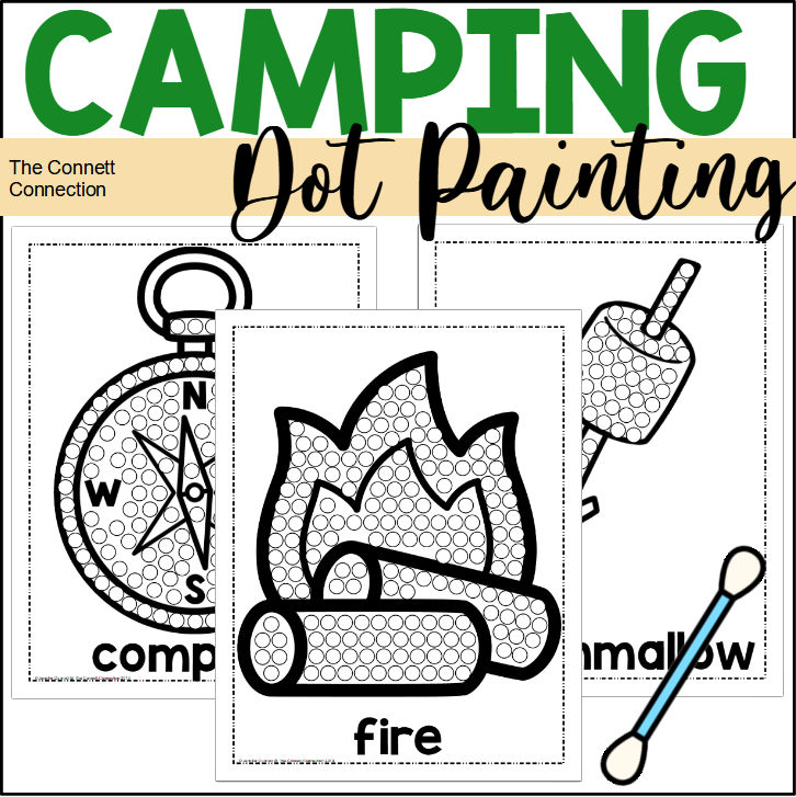 Camping Dot Painting - A Fine Motor Art Activity