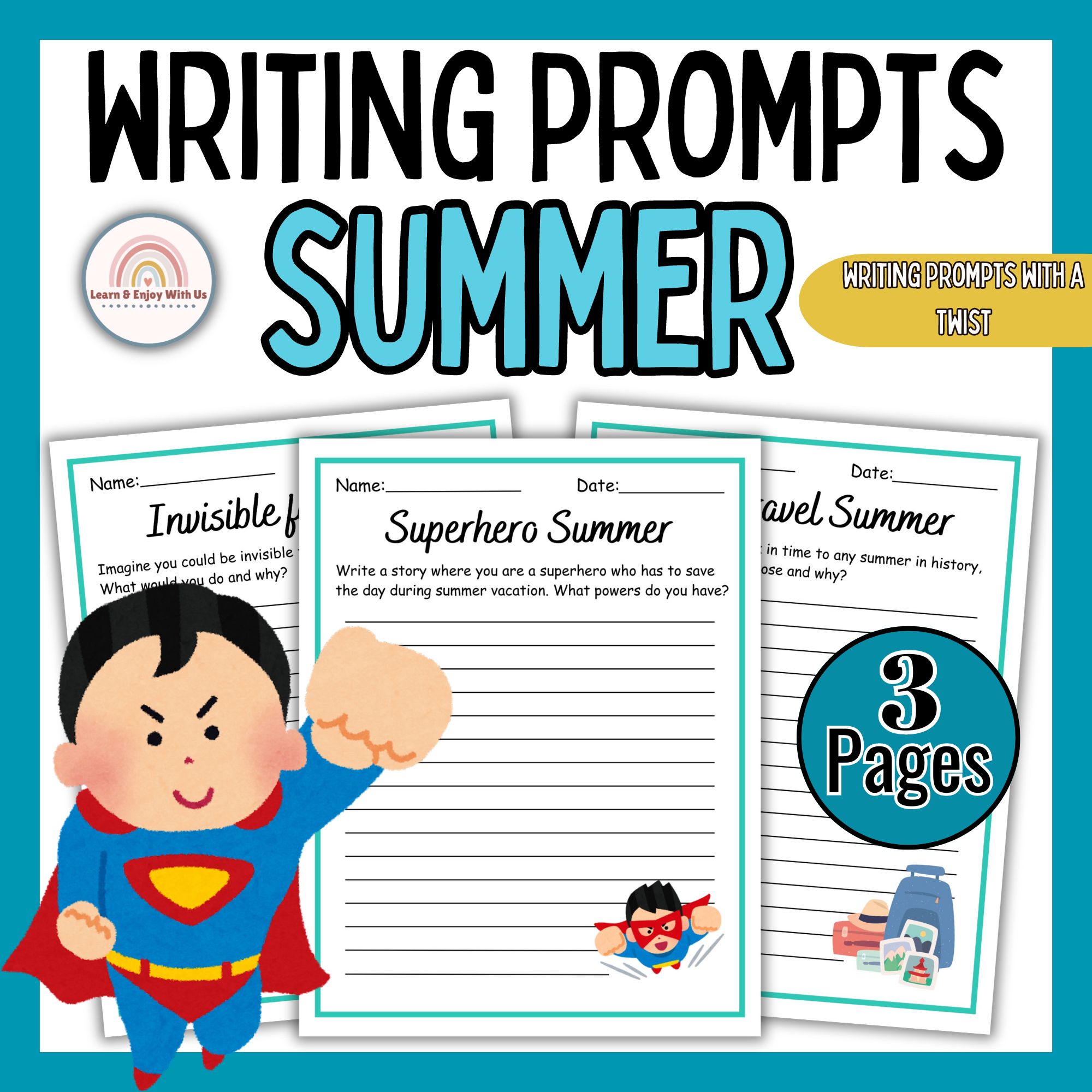 Summer Writing Prompts 4th Grade | Writing Prompts with a Twist