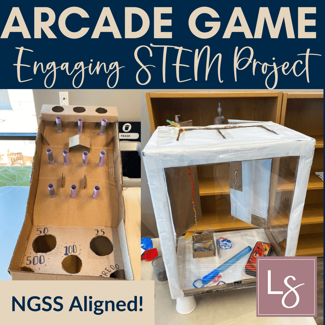 Cardboard Arcade Game Spring, Summer, End of Year STEM Activity & Project