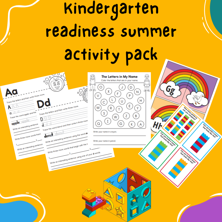 Kindergarten readiness summer activity pack