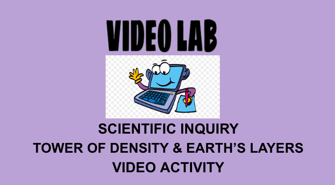 Scientific Inquiry: Tower of Density and Earth's Layers Video Activity OAS NGSS
