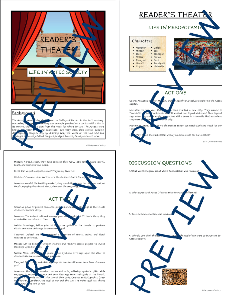 Reader's Theater: Life in Aztec Society - Made By Teachers