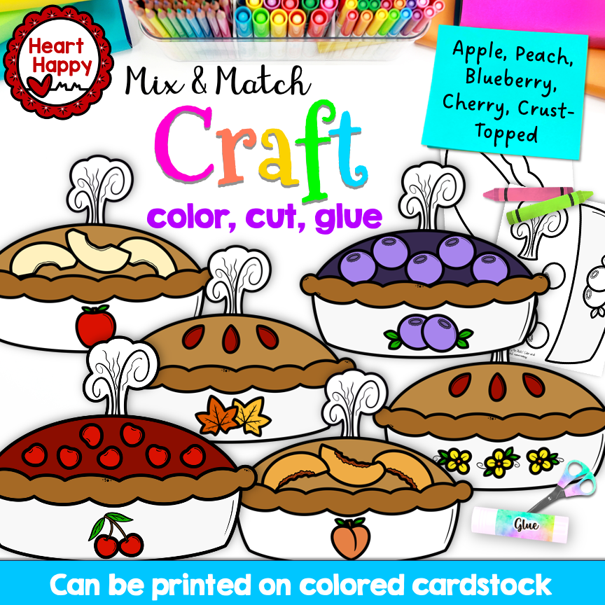 Pie Crafts | Thanksgiving | Fall | Pi Day | State Symbols
