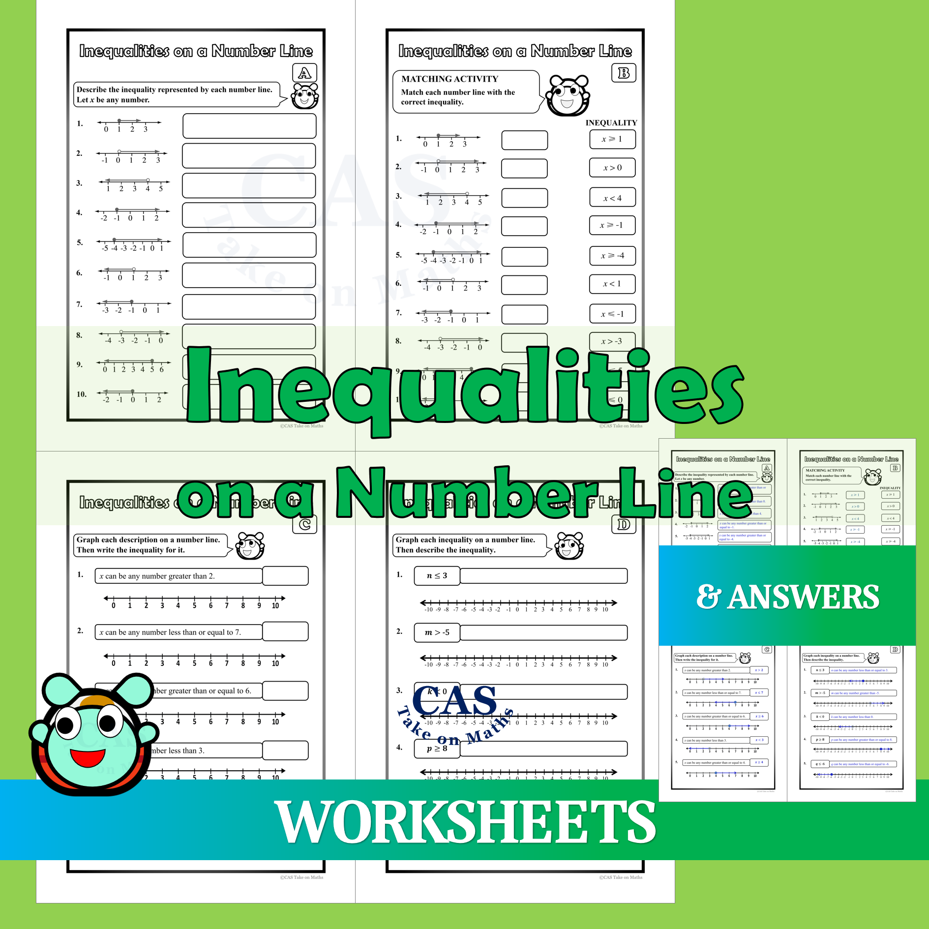 Algebra-Inequalities on a Number Line