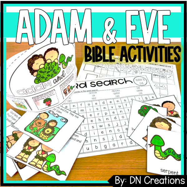Adam and Eve Activity Bundle for Genesis 3 Sunday School Bible Lesson ...