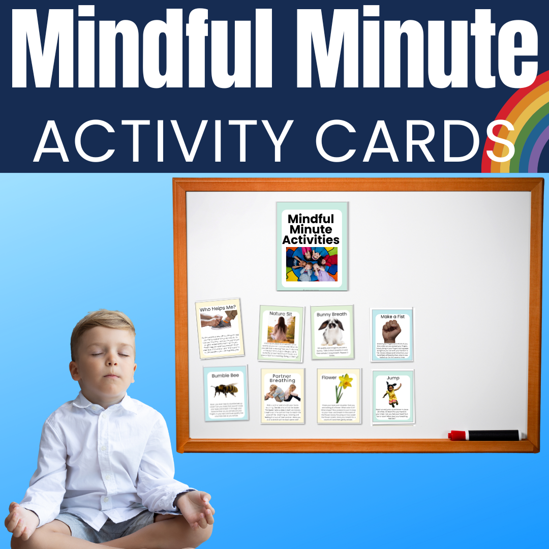 Preschool Mindful Minute Activity Cards for Social Emotional Learning and Teaching Self-Regulation