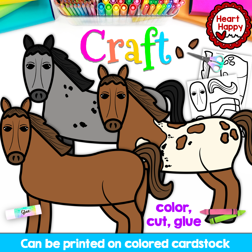 Horse Craft | Farm Animals | Letter H | State Symbols
