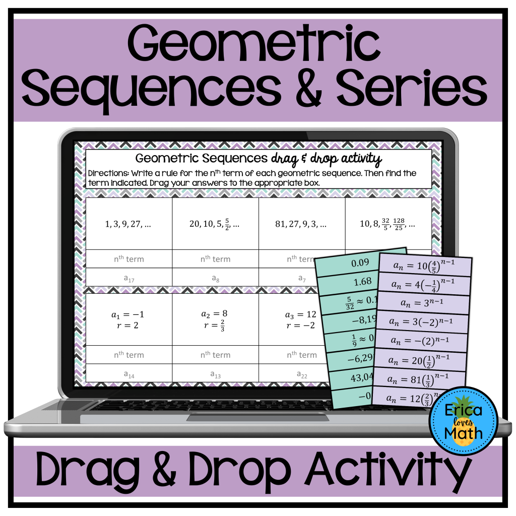 Geometric Sequences & Series Digital Activity Drag & Drop | Made By ...