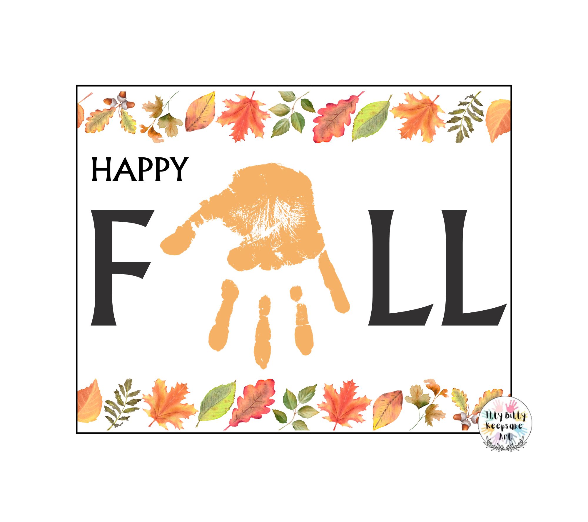 Fall Handprint Art Craft Printable Template / Fall Craft / Autumn