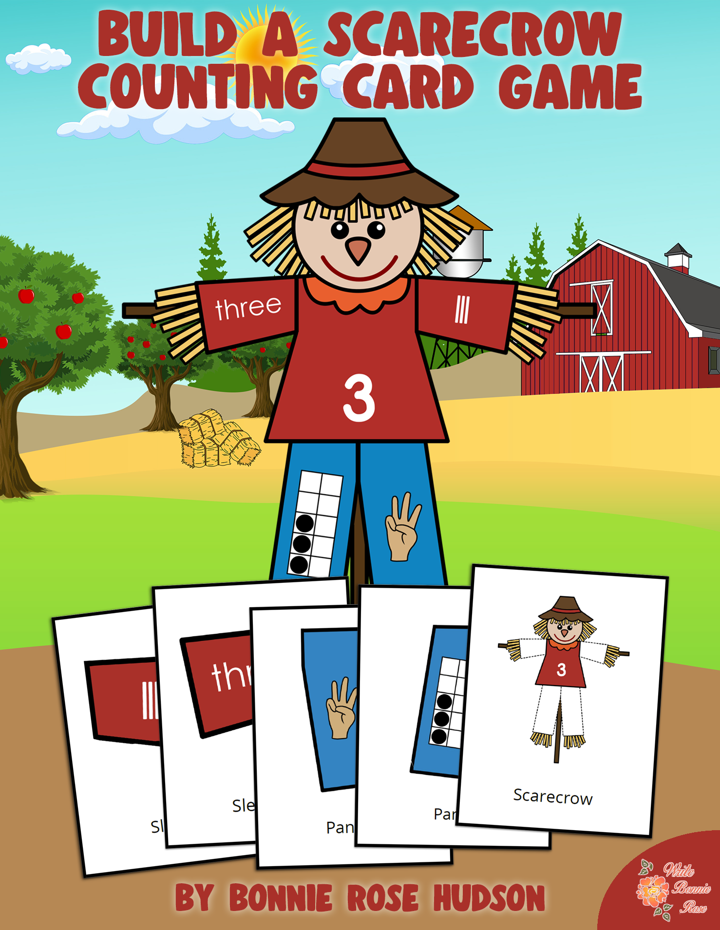 Build a Scarecrow Counting Card Game