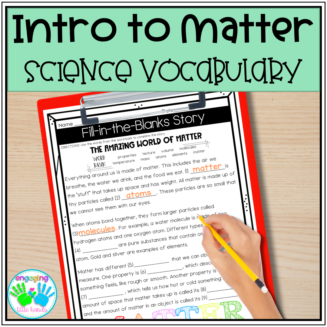 Introduction to Matter Vocabulary