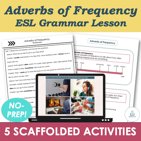 Adverbs of Frequency - Adult ESL A2 Grammar Lesson, Worksheets, Activities