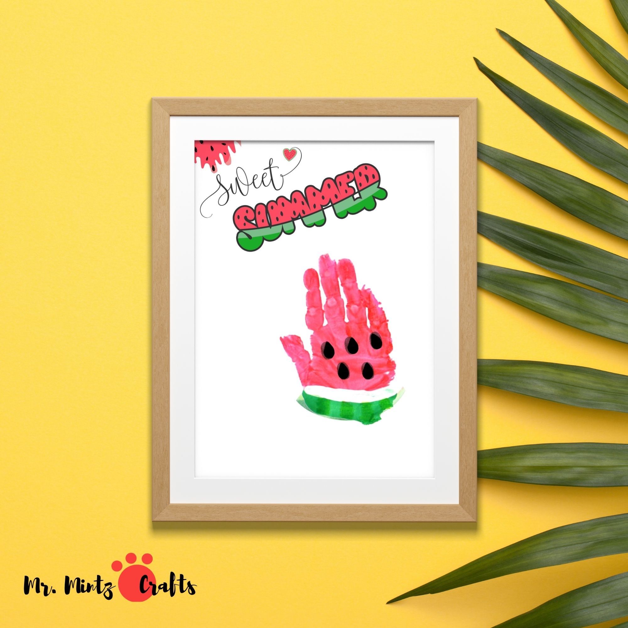 Summer Watermelon Handprint Craft