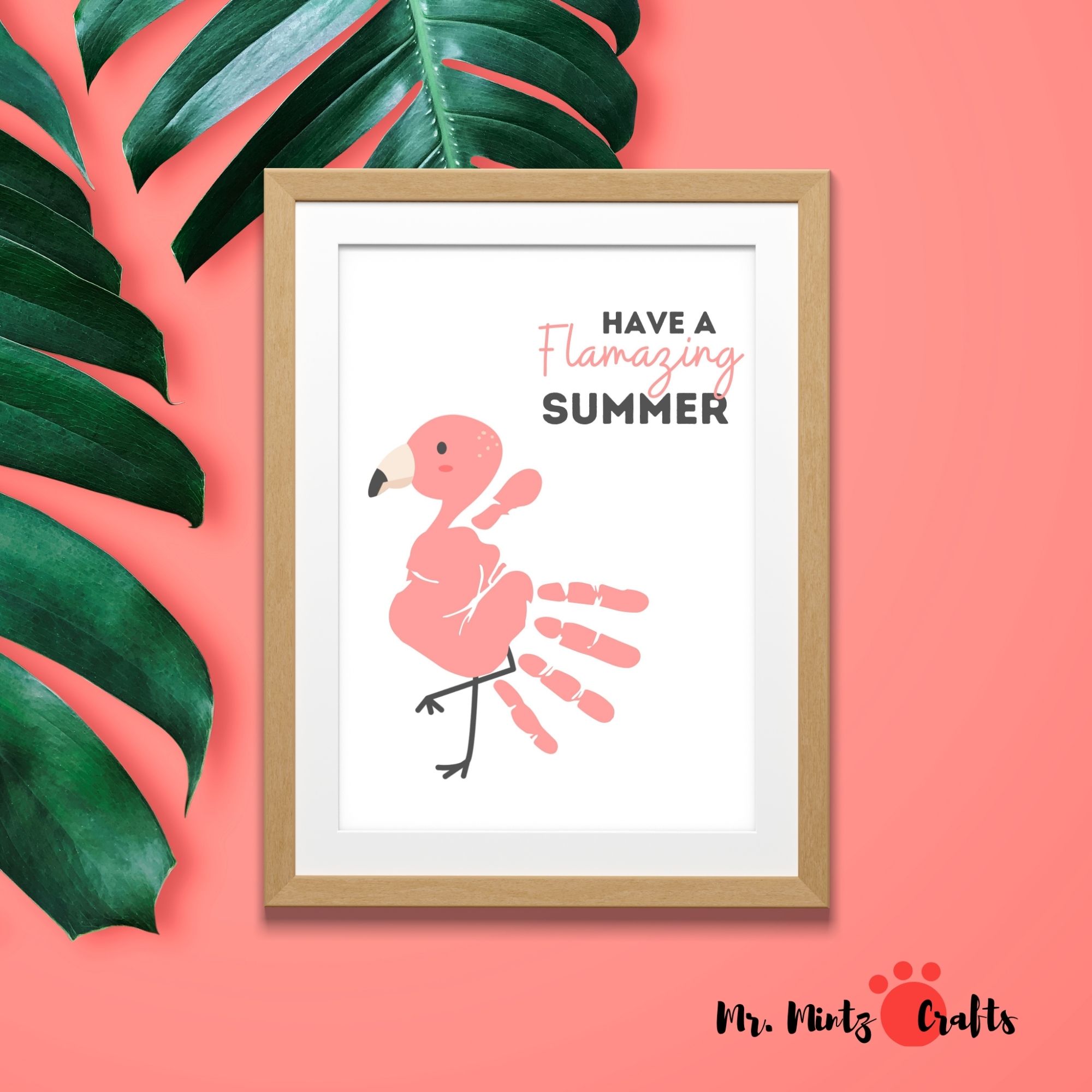 Summer Flamingo Handprint Craft