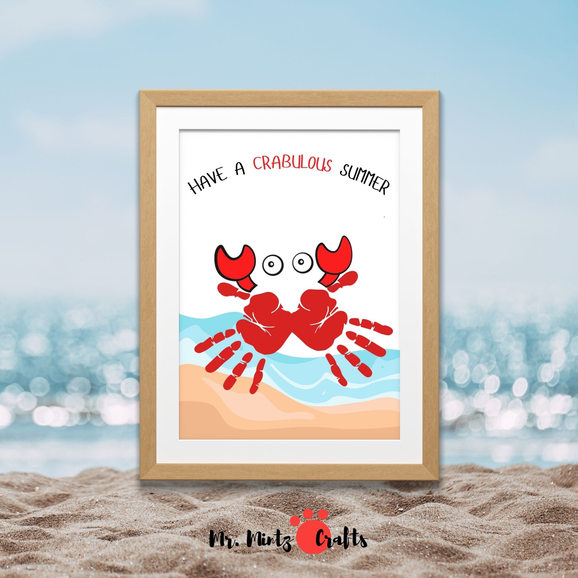 Summer Crab Handprint Craft