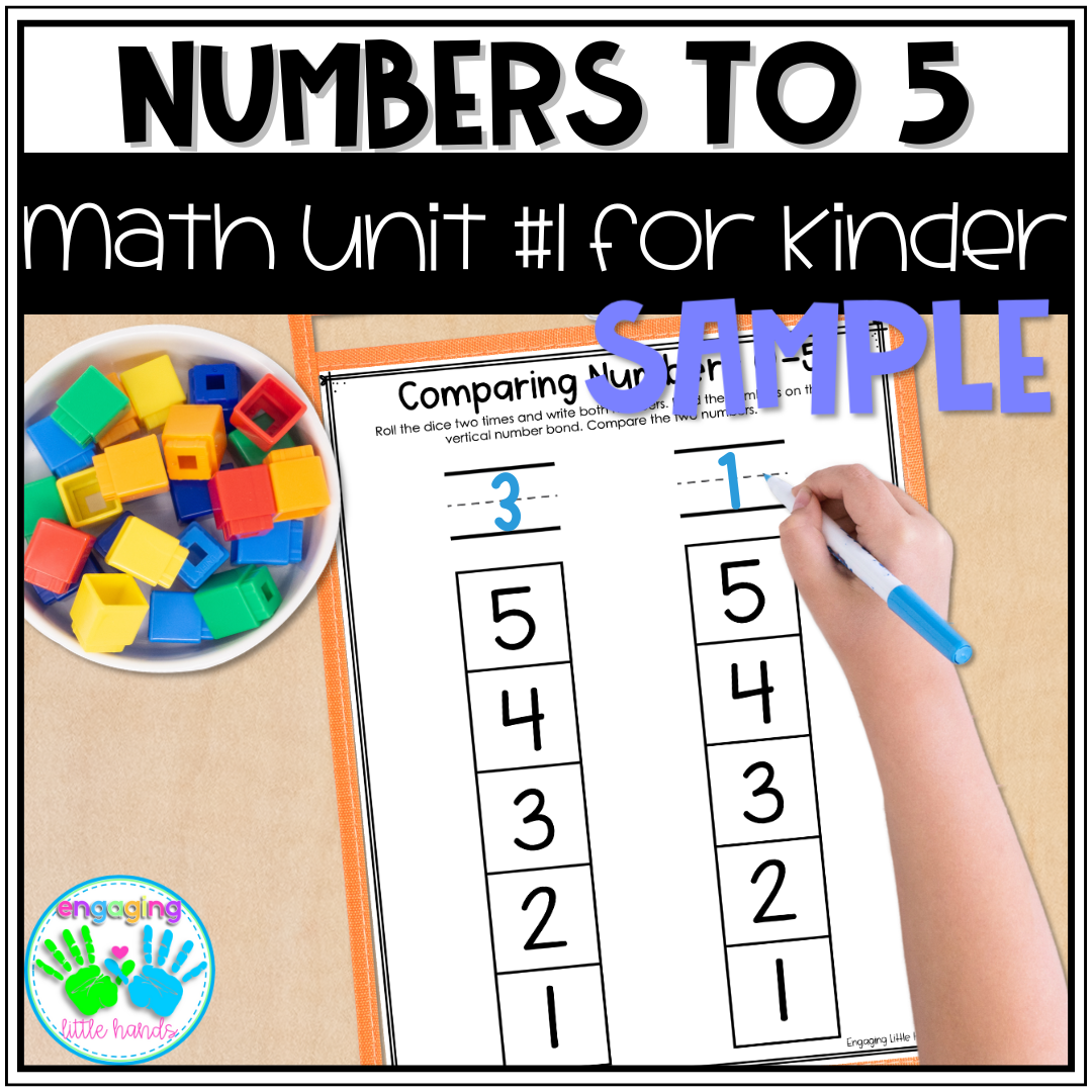Numbers to 5: Kindergarten Guided Math Unit 1 SAMPLE