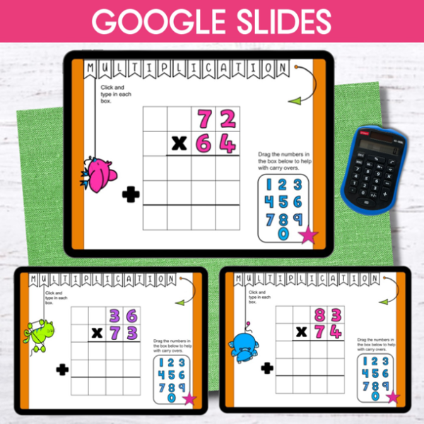 2 Digit by 2 Digit Multiplication Standard Form Google Slides and ...