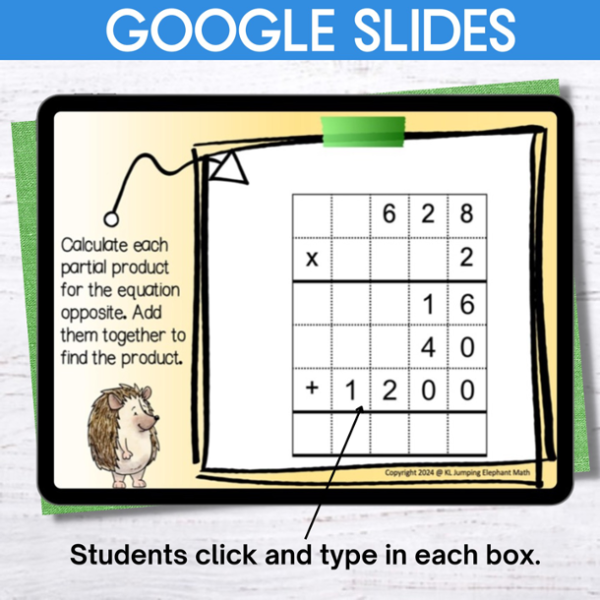 3 digits by 1 digit Multiplication Partial Products Method Google ...