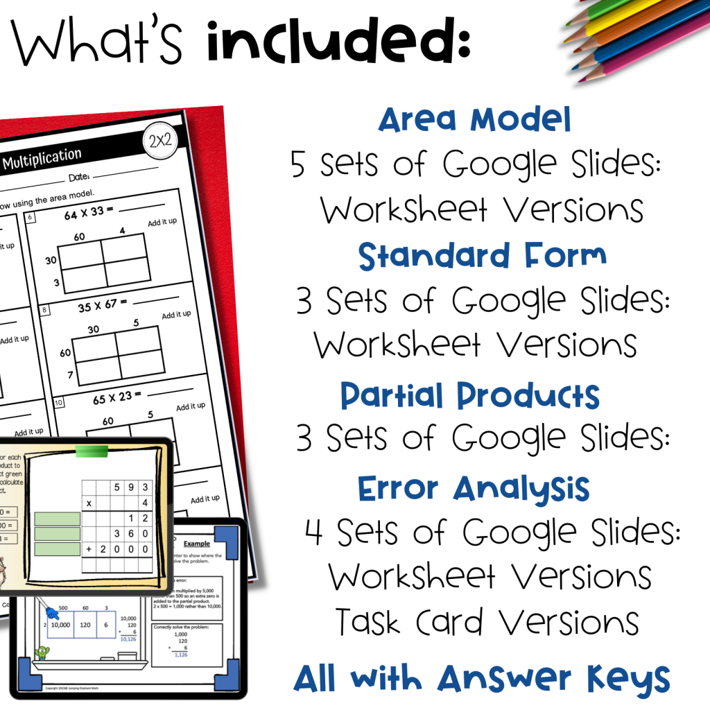 Multiplication Fluency and Error Analysis BUNDLE Print and Google ...