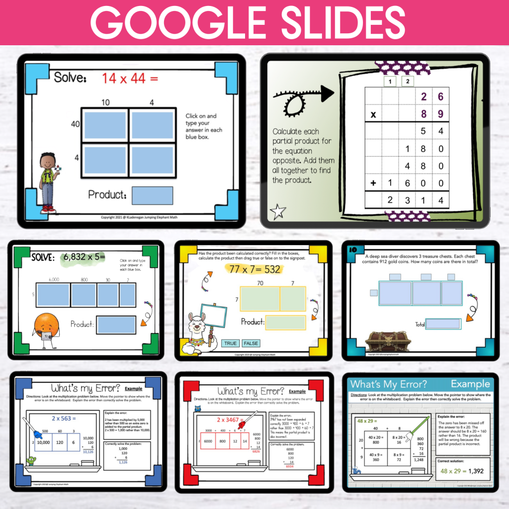 Multiplication Fluency and Error Analysis BUNDLE Print and Google ...