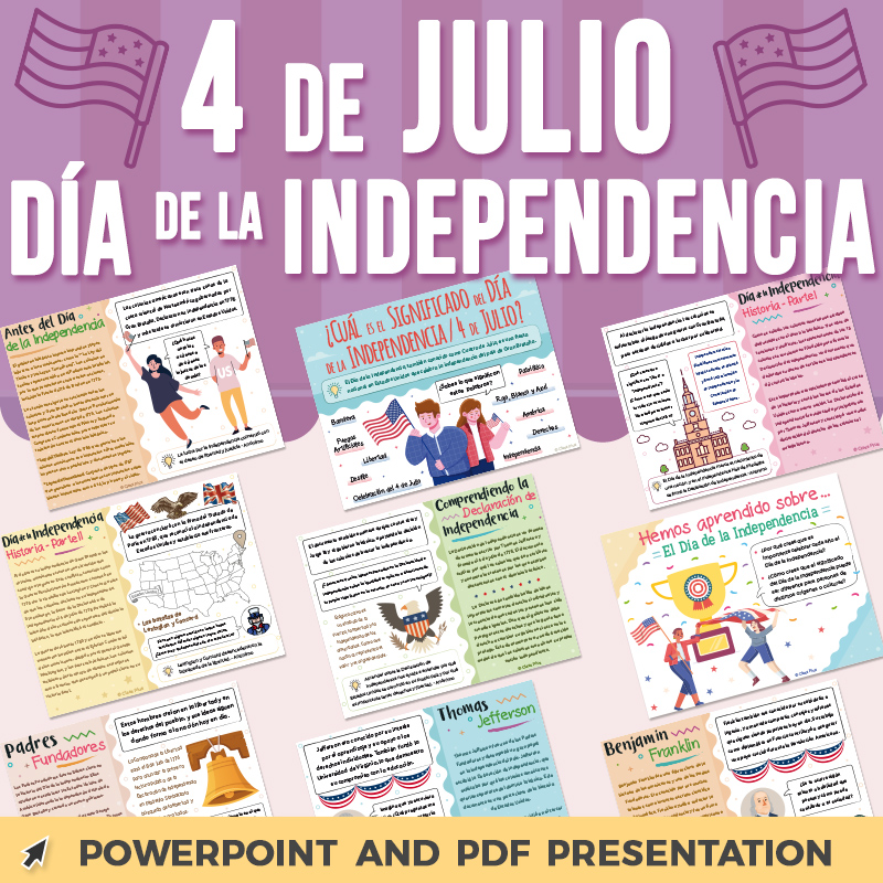4 de Julio | Día de la Independencia Presentación PowerPoint Discussion Question
