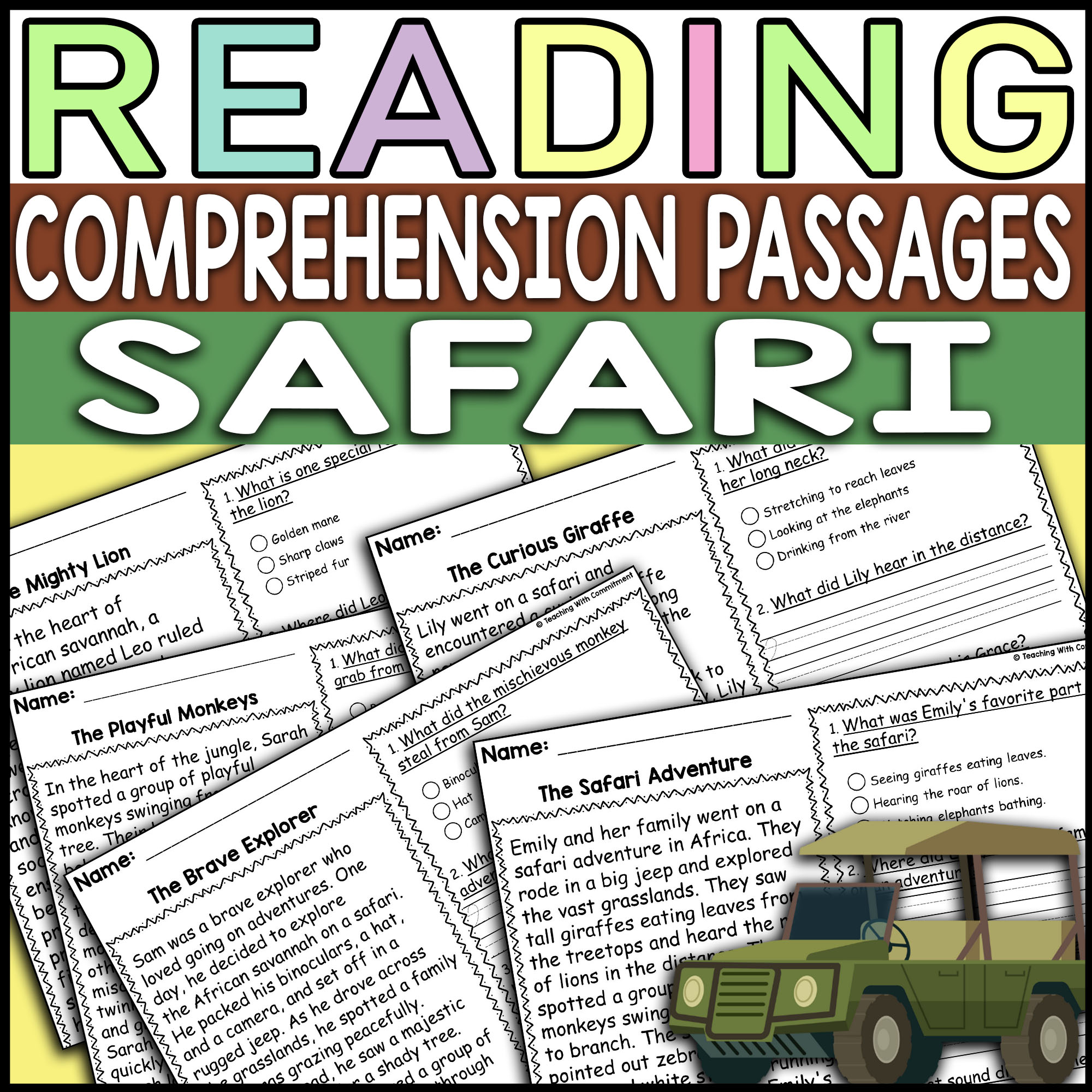 Safari Reading Comprehension Passage With Questions