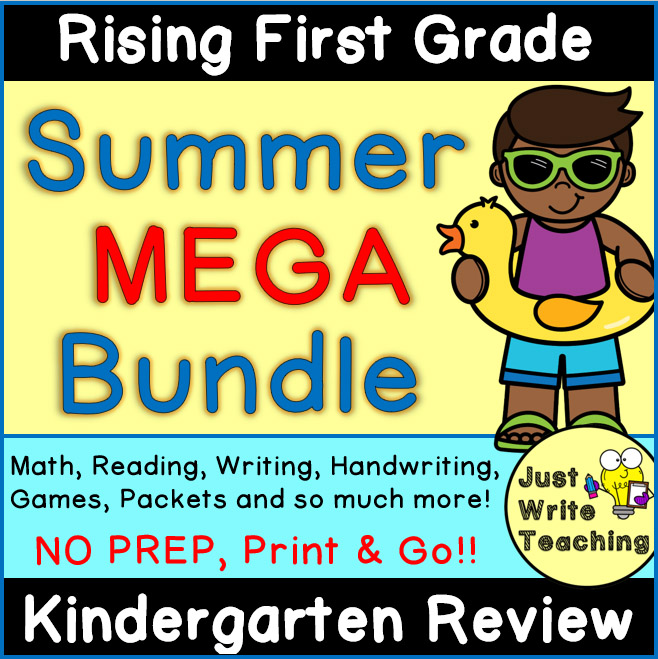 Summer Work MEGA Bundle - Rising First Grade (Kindergarten Review)