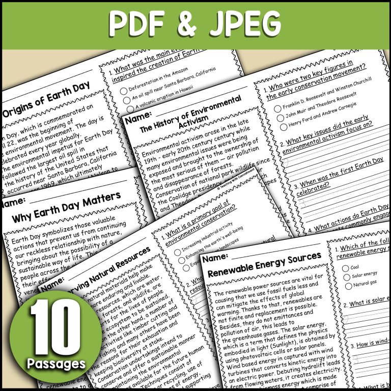 Earth Day Reading Comprehension Passages With Questions | Made By Teachers