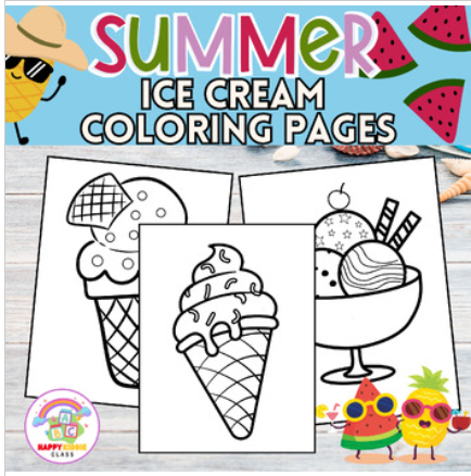 Cool and Creative Ice cream Coloring Pages For Kids - Perfect for Summer Fun!