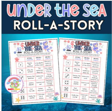 Under The Sea Roll & Write Story, Summer Creative Writing Centers