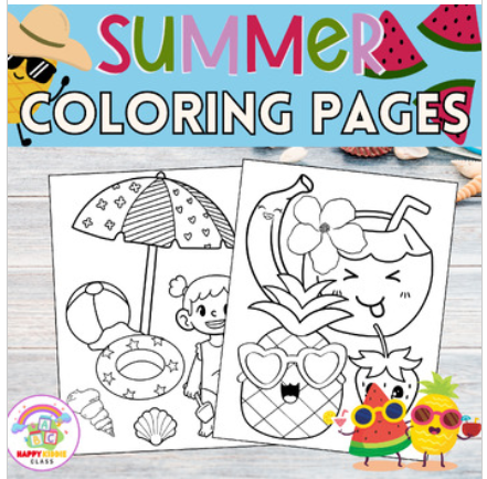 Summer Fun Coloring Pages for Kid, Summer time Coloring Pages