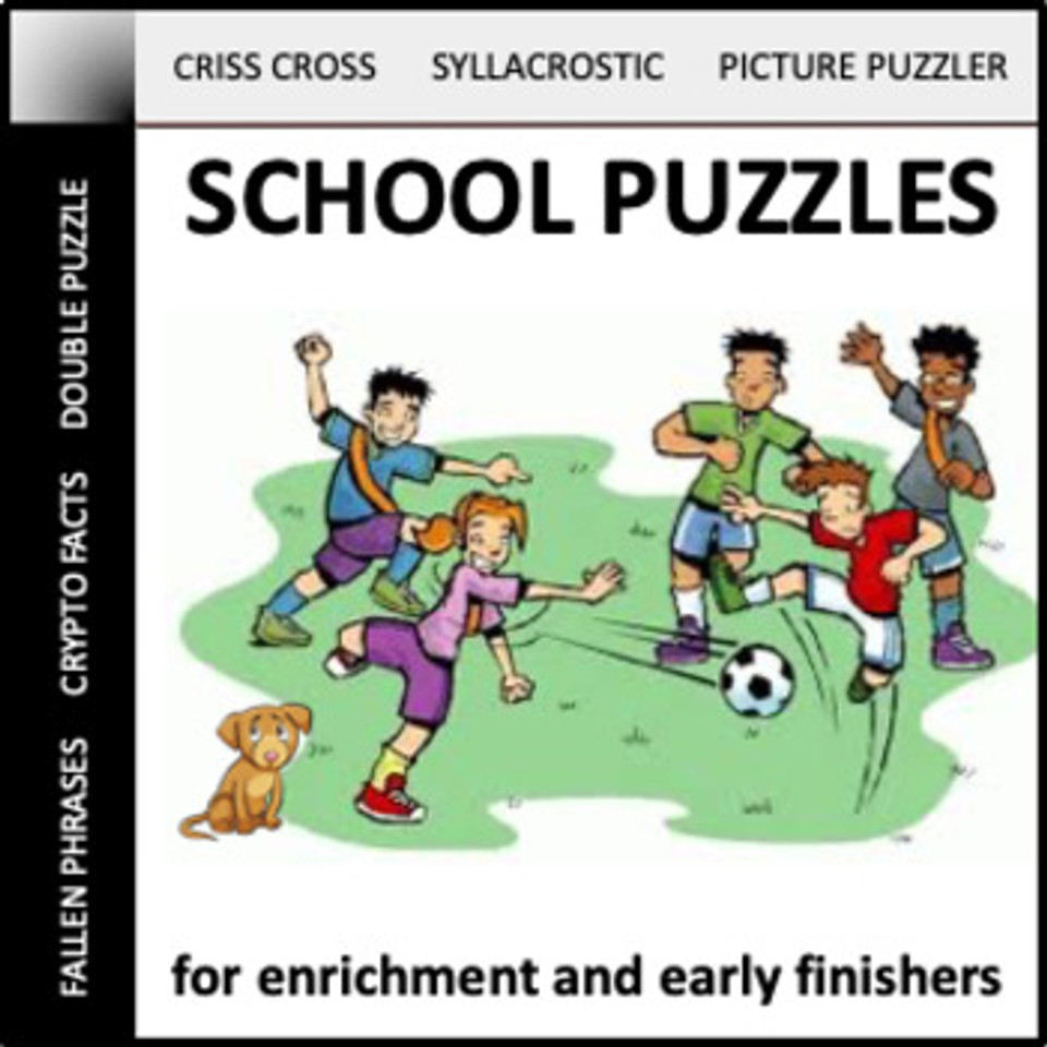 School Puzzles - ELA enrichment for early finishers