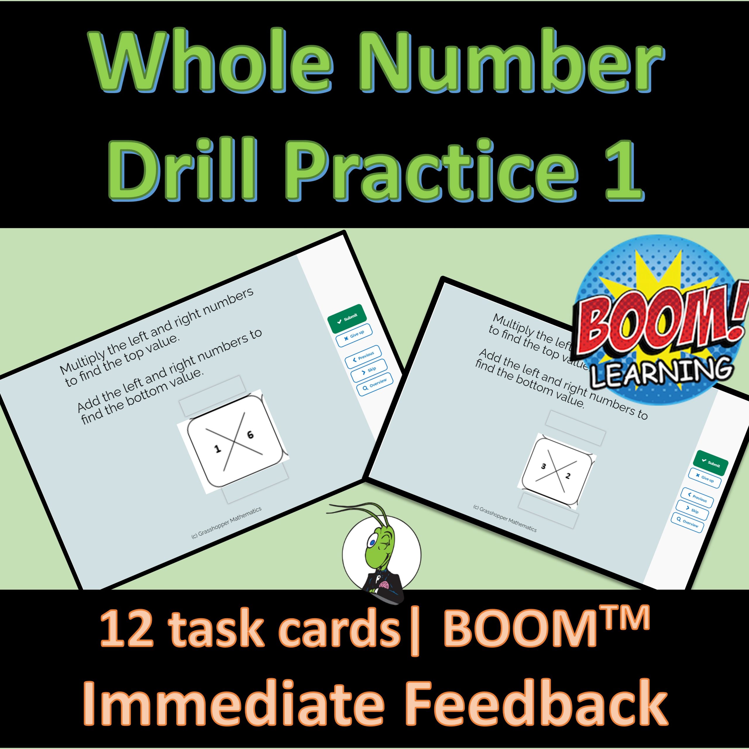Multiply and Add Whole Numbers Drill Game BOOM Task Cards