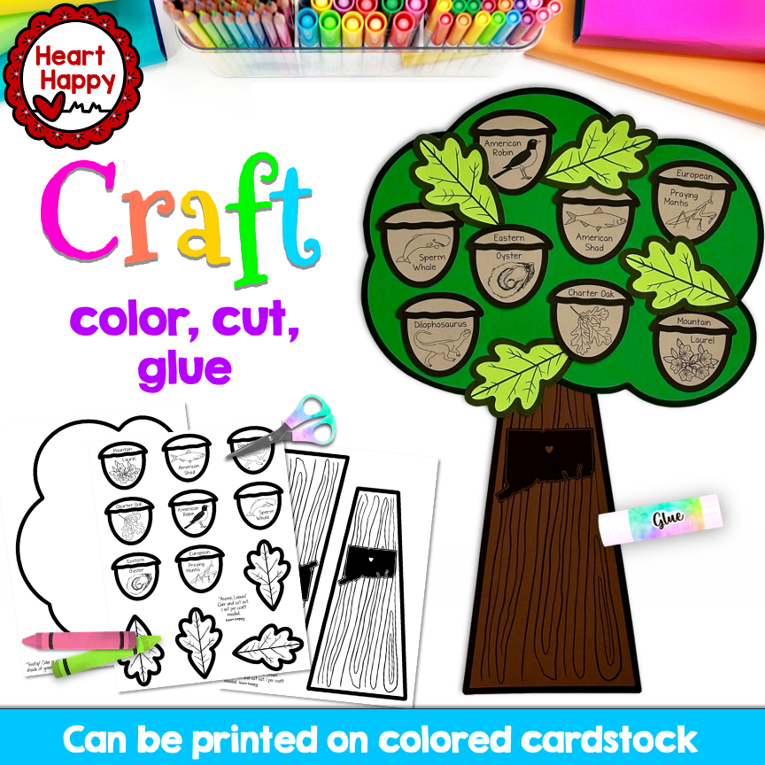 Connecticut State Symbols Charter Oak Tree Craft