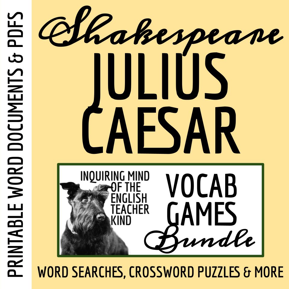 Shakespeare's Julius Caesar Vocabulary Games for High School (Bundle)