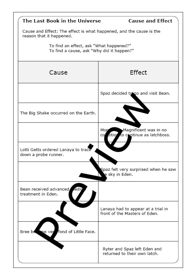 Rodman Philbrick "The Last Book in the Universe" worksheets - Made By ...