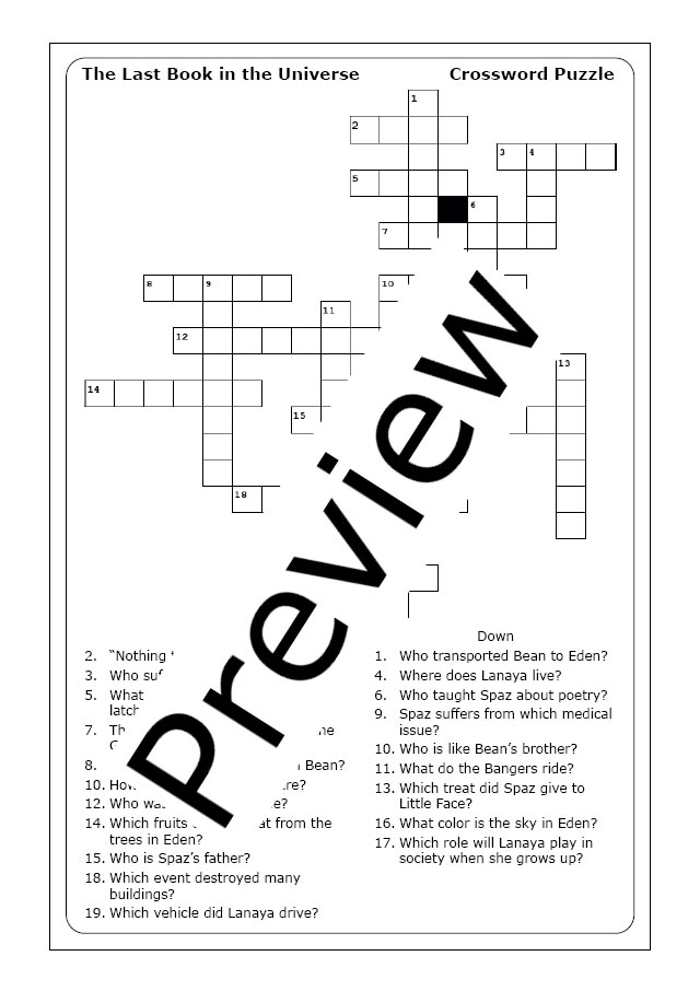 Rodman Philbrick "The Last Book in the Universe" worksheets - Made By ...
