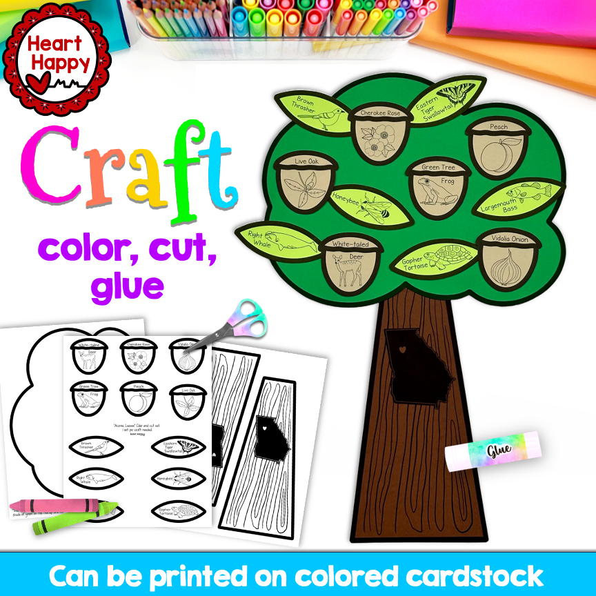 Georgia State Symbols Live Oak Tree Craft