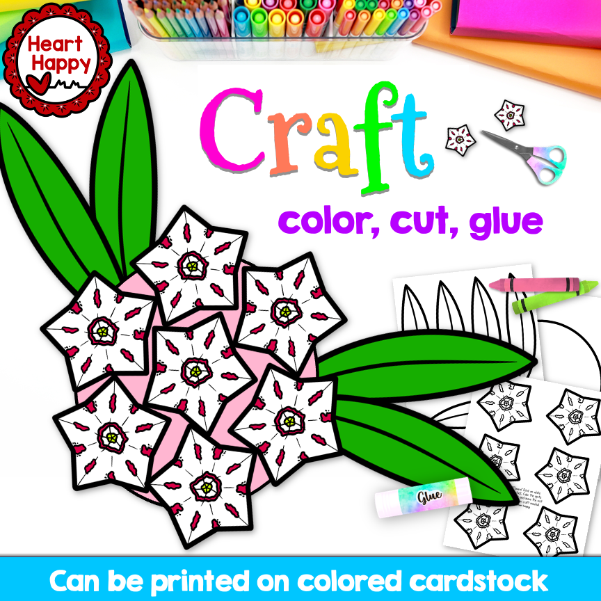 Mountain Laurel Flower Craft | Connecticut | Pennsylvania State Symbols | Spring