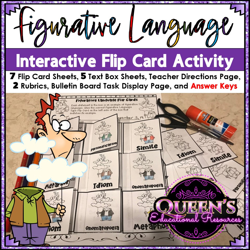 Figurative Language Interactive Activity | Figurative Language Worksheets
