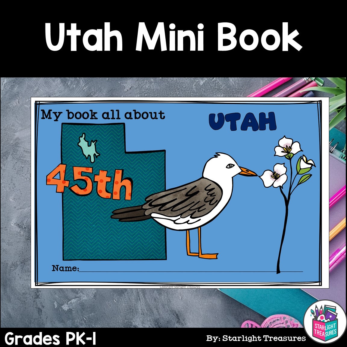 Utah Mini Book for Early Readers - A State Study