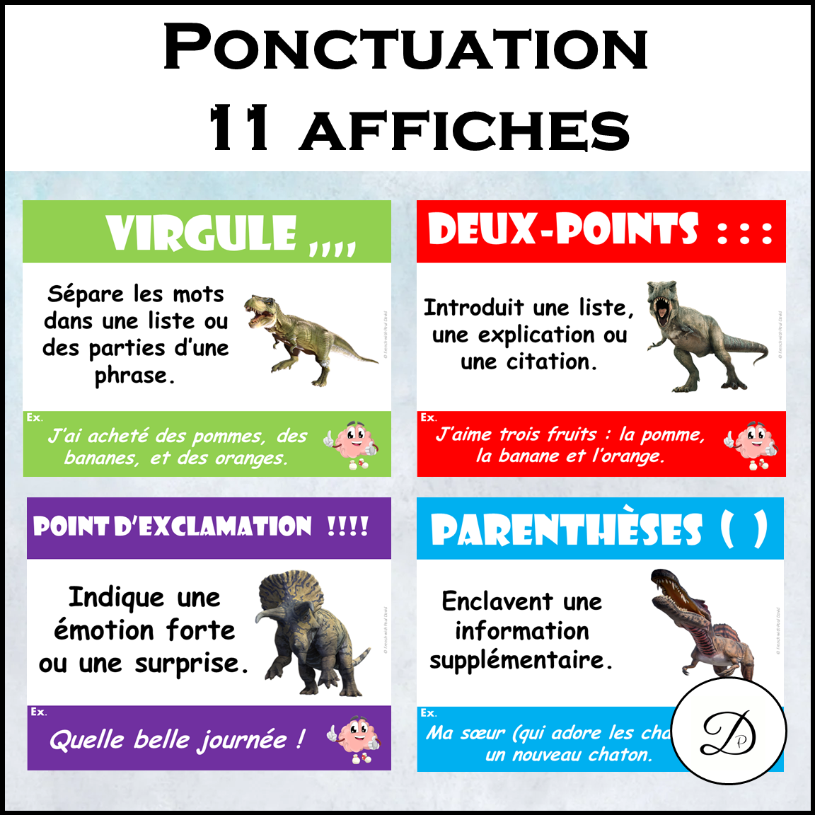 Signes de ponctuation - 11 affiches / French Punctuation Posters