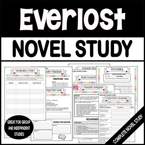 Everlost by Neal Shusterman Novel Study Complete - Comprehension ...