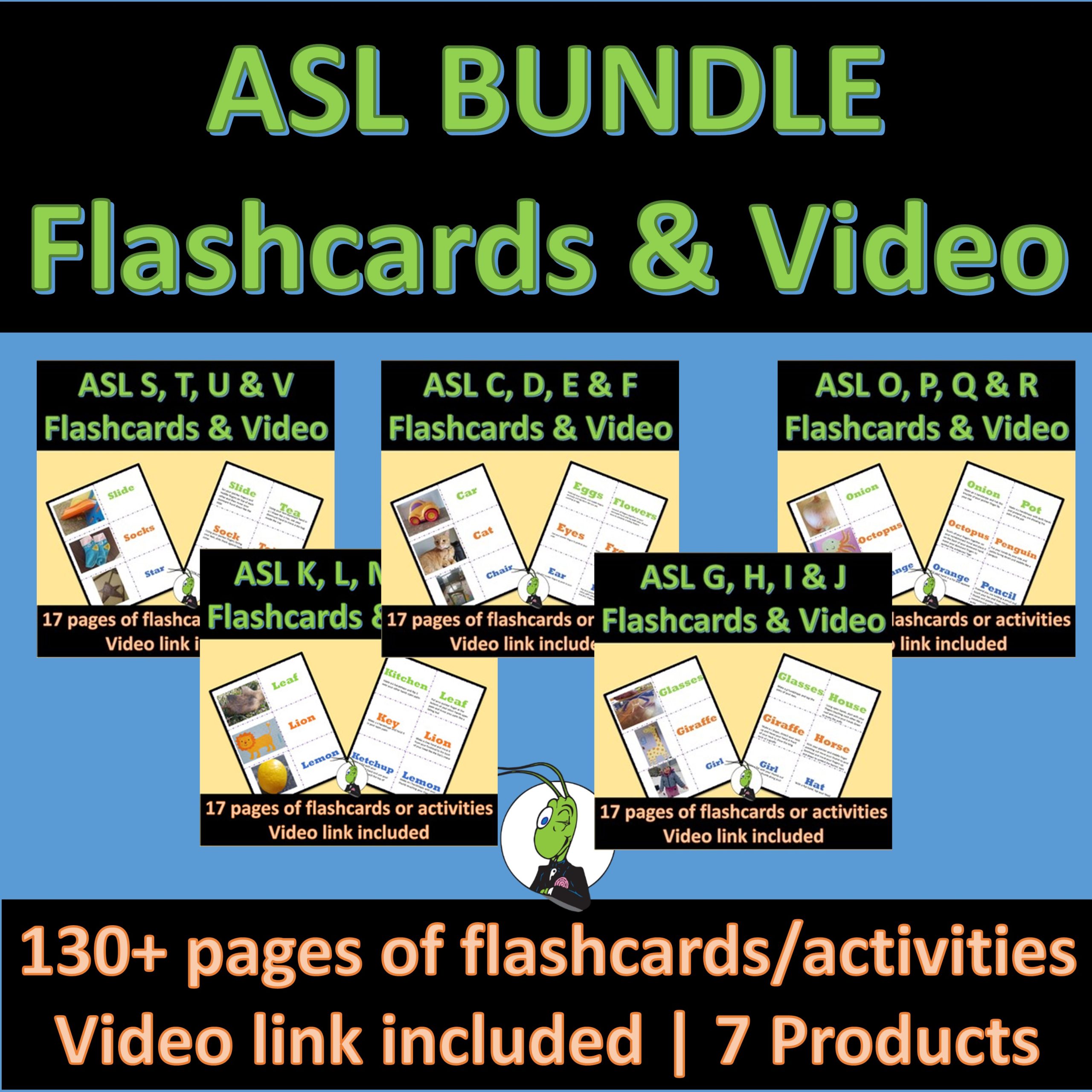 Sign Language Alphabet Activities and Videos Bundle SLS for ASL